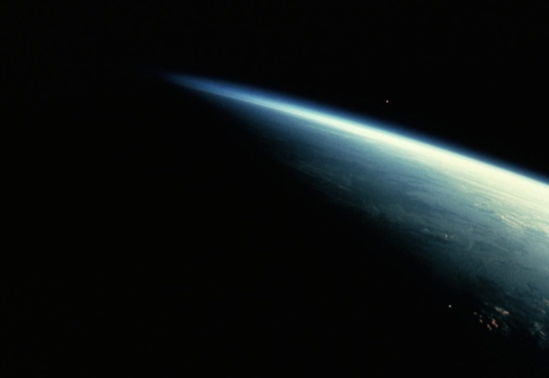 Image from space of the horizon of Earth